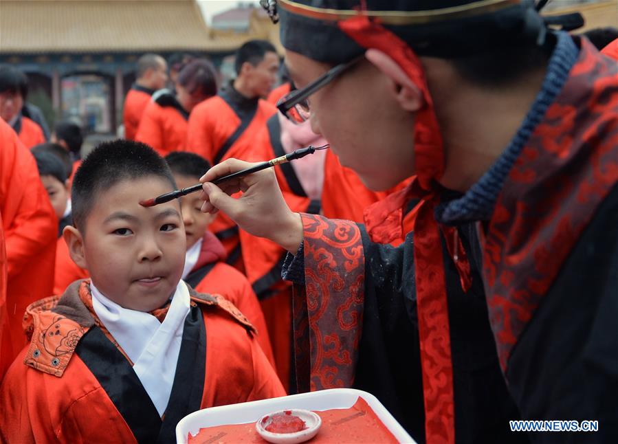 CHINA-JINAN-FIRST WRITING CEREMONY-LUNAR NEW YEAR (CN)
