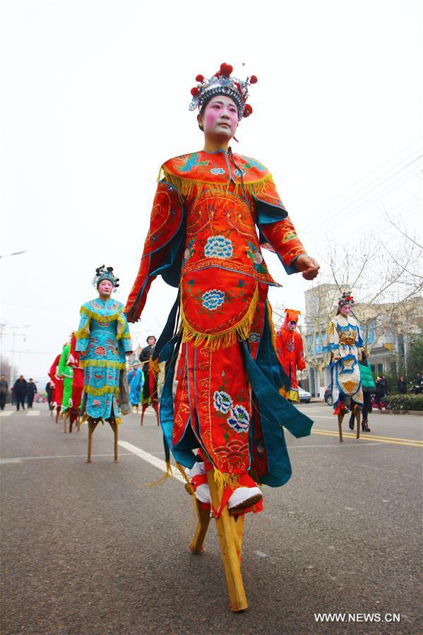 People in China held various celebrations on the day of 'Lichun', meaning the beginning of spring in Chinese