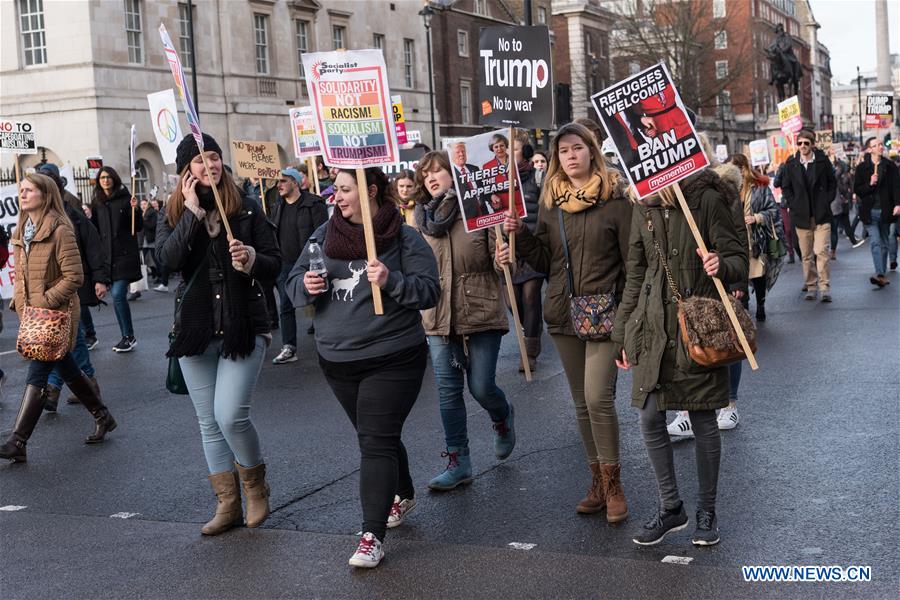 BRITAIN-LONDON-ANTI DONALD TRUMP PROTEST 