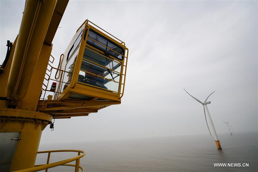 The Rudong offshore windpower project, which is located around 25-35 kilometers offshore Yangkou Port, comprises 38 4MW turbines with a total capacity of 152 MW.