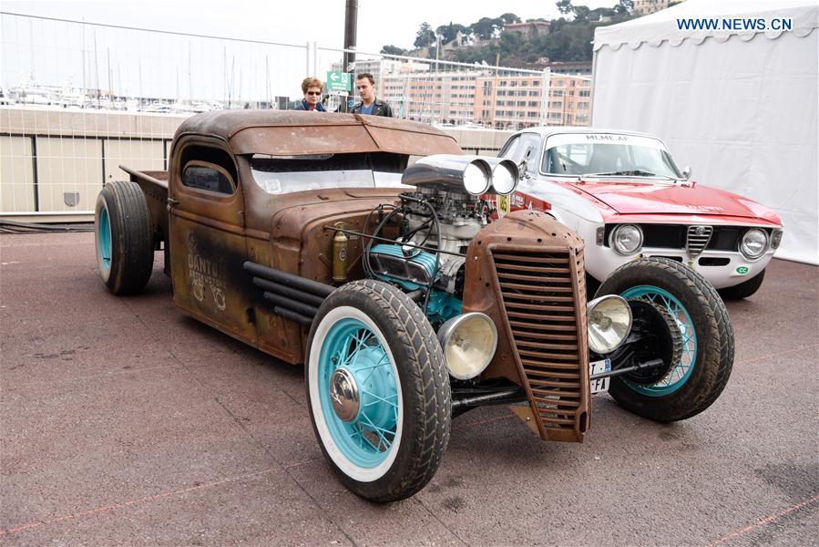 Photo taken on Feb. 16, 2017 shows a turned car in Monte Carlo, Monaco. 