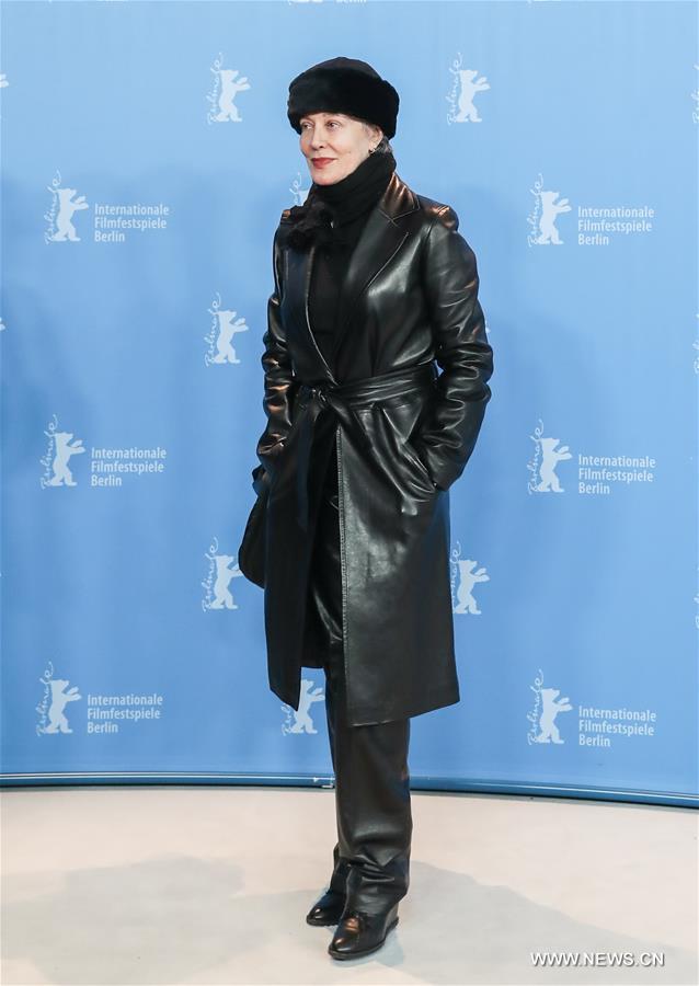 Italian film costume designer Milena Canonero attends a photocall during the 67th Berlinale International Film Festival in Berlin, capital of Germany, on Feb. 16, 2017. The 67th Berlin International Film Festival on Thursday presented the Honorary Golden Bear award to respected Italian film costume designer Milena Canonero. (Xinhua/Shan Yuqi)