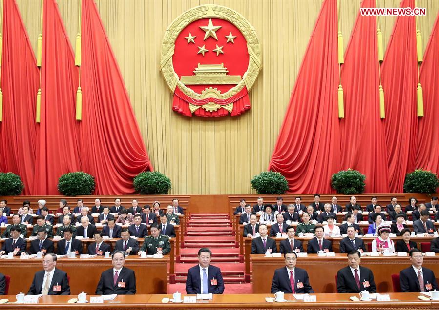 [XINHUA INSIGHT](TWO SESSIONS)CHINA-BEIJING-NPC-OPENING-LEADERS (CN) 