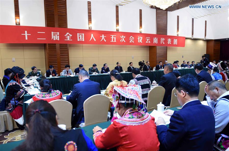 (TWO SESSIONS) CHINA-BEIJING-NPC-YUNNAN DELEGATION-PLENARY MEETING-OPEN (CN)