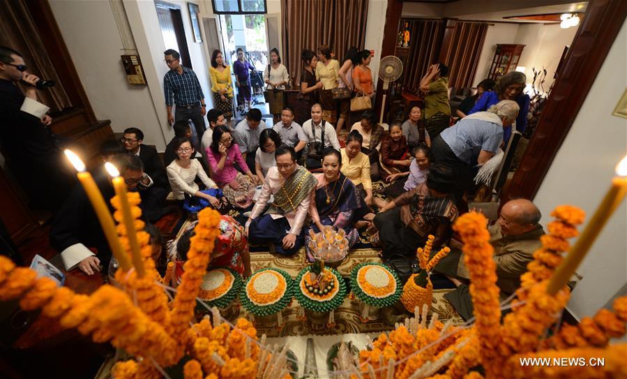 Traditional Lao wedding is usually held at the bride's family home.