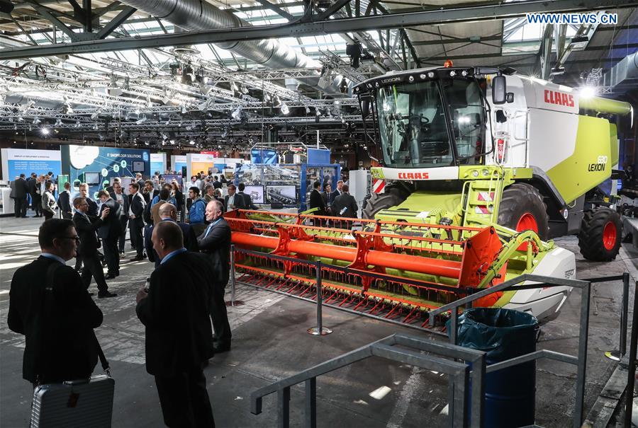 Photo taken on March 15, 2017 shows a view of the Bosch ConnectedWorld 2017 in Berlin, capital of Germany.