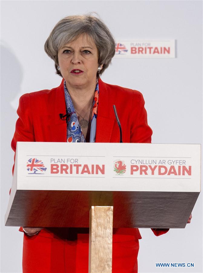 BRITAIN-CARDIFF-CONSERVATIVE PARTY-SPRING CONFERENCE-THERESA MAY