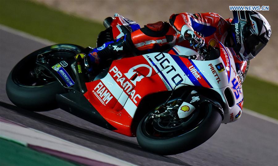 British MotoGP rider Scott Redding of Octo Pramac competes in the free-practice 2 during 2017 FIM MotoGP Grand Prix of Qatar at the Losail International Circuit in Doha, capital of Qatar, on March 24, 2017. 