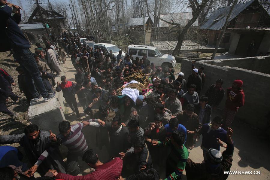 Two militants belonging to Hizb-ul-Mujahideen (HM) outfit were killed Sunday in a gunfight with police in restive Indian-controlled Kashmir, officials said