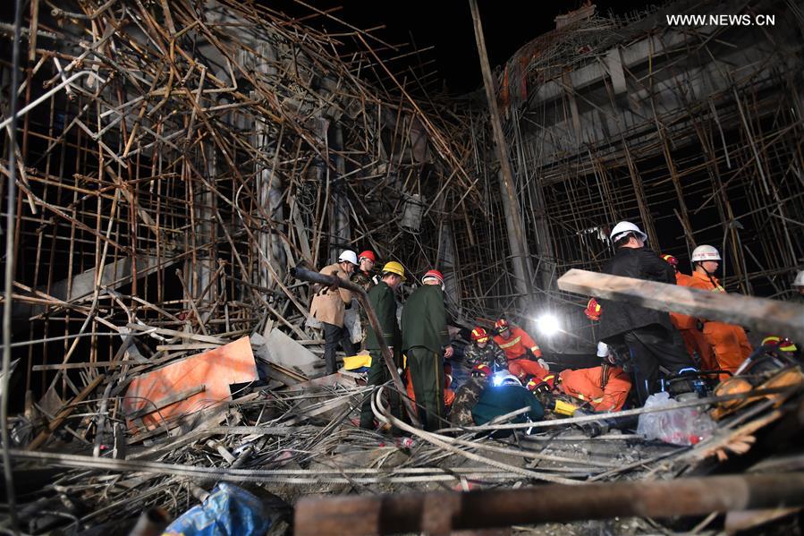 #CHINA-HUBEI-MACHENG-SCAFFOLD-COLLAPSE ACCIDENT (CN*)