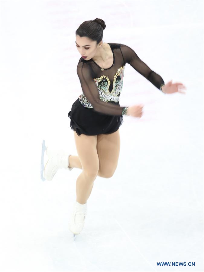 Gabrielle Daleman of Canada competes during Ladies Short Program at ISU World Figure Skating Championships 2017 in Helsinki, Finland on March 29, 2017. (Xinhua/Liu Lihang) 