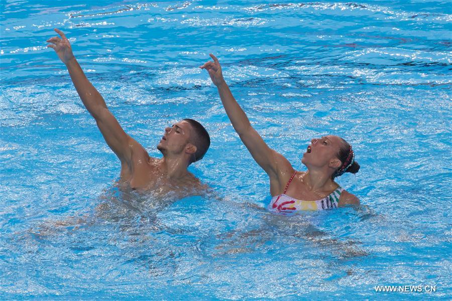 (SP)HUNGARY-BUDAPEST-FINA WORLD CHAMPIONSHIPS-SYNCHRO-MIXED DUET TECHNICAL PRELIMINARY