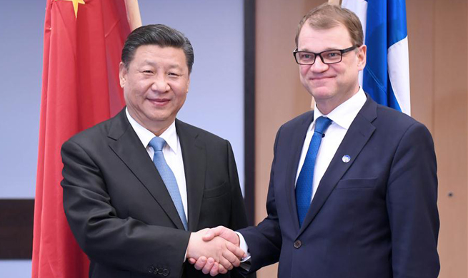 Chinese president meets Finnish PM on bilateral cooperation