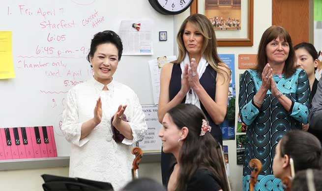 Chinese first lady visits U.S. art school