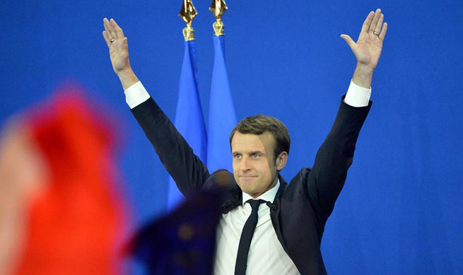 Projections show Macron elected French president