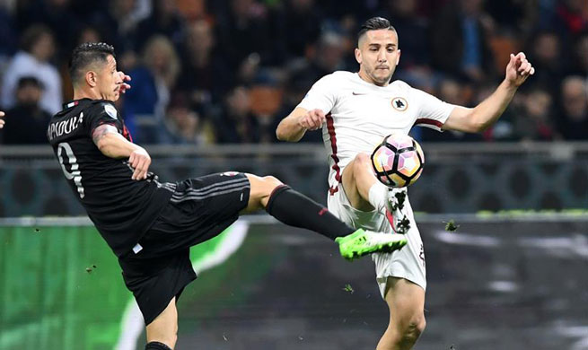 Roma beats AC Milan 4-1 in Italian Serie A soccer match