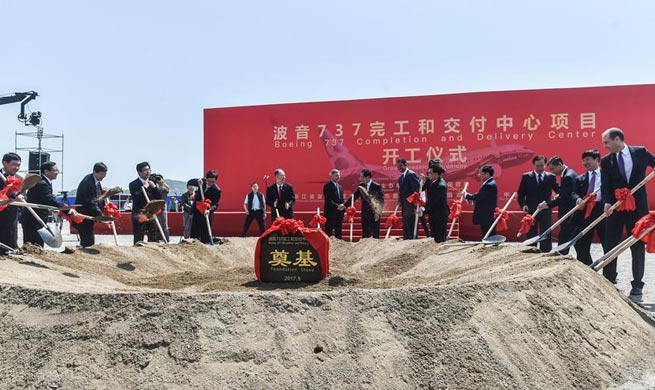 Construction of Boeing's 1st overseas 737 factory starts in China