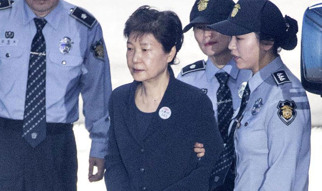Ousted S.Korean president appears in court for 1st hearing