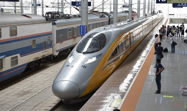 Baoji-Lanzhou high-speed railway starts test runs of whole line