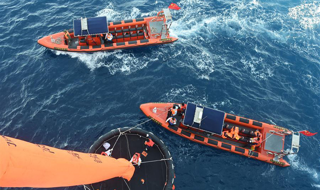 Rescue drill on sea in Xisha area held in south China