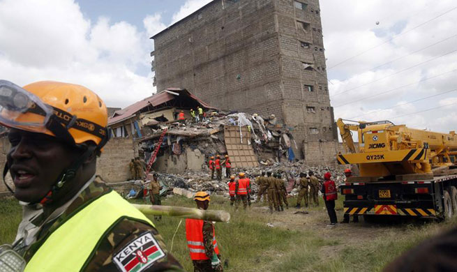 15 missing after building collapses in Kenya