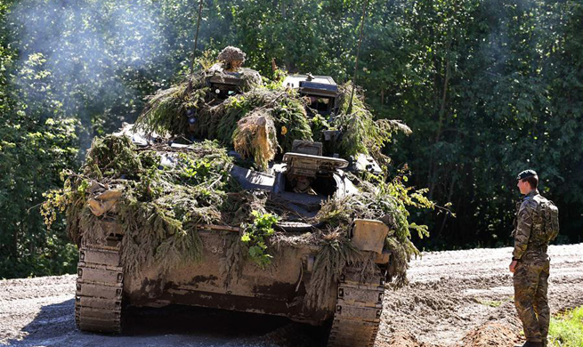 Soldiers participate in "Saber Strike 2017" exercise in Estonia