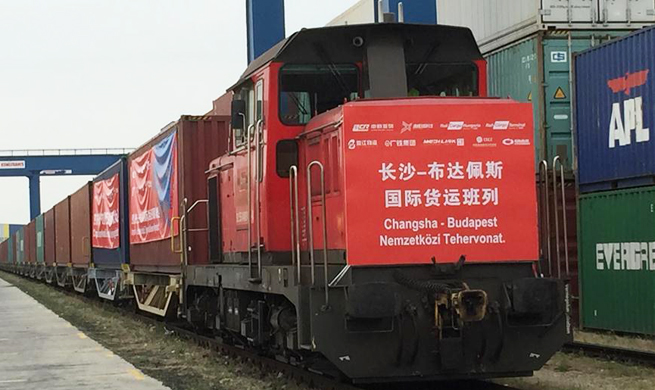 First freight train from China's Changsha arrives to Budapest