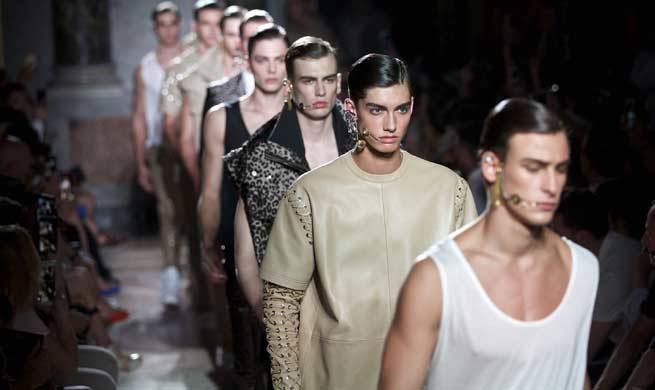 Les Hommes show held at Milan men's Fashion Week