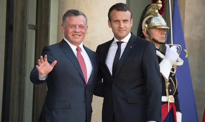 French president welcomes Jordanian king in Paris
