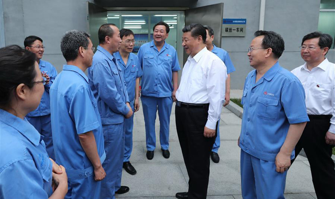 Xi inspects enterprises in Shanxi, north China