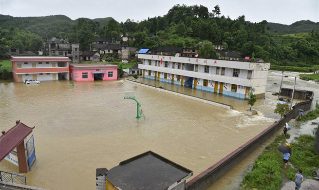 Various parts in China suffer from flood after heavy rainfall