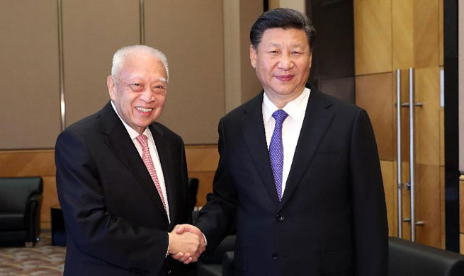 Xi meets former HK chief executive Tung Chee-hwa