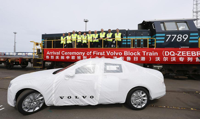 First train ferrying China-made Volvo cars arrives in Belgium