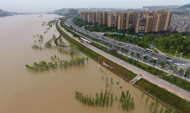 Flooded area in C China's Hunan