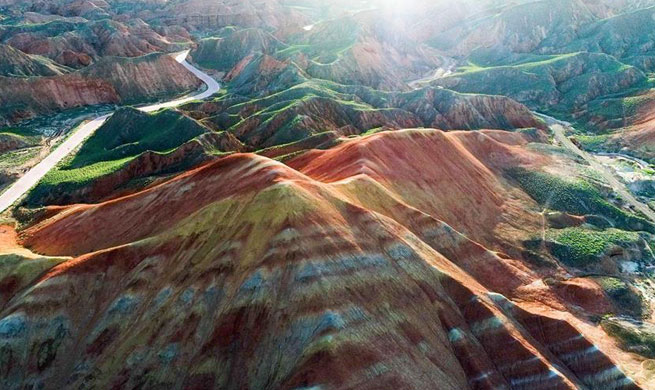 Amazing scenery of Danxia National Geological Park in China's Gansu