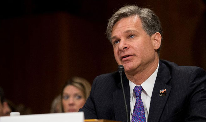 New FBI director attends hearing on nomination