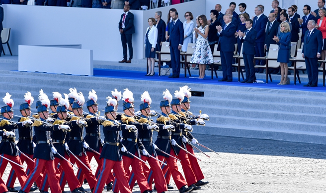 France's Macron honors U.S. forces in Bastille day celebration