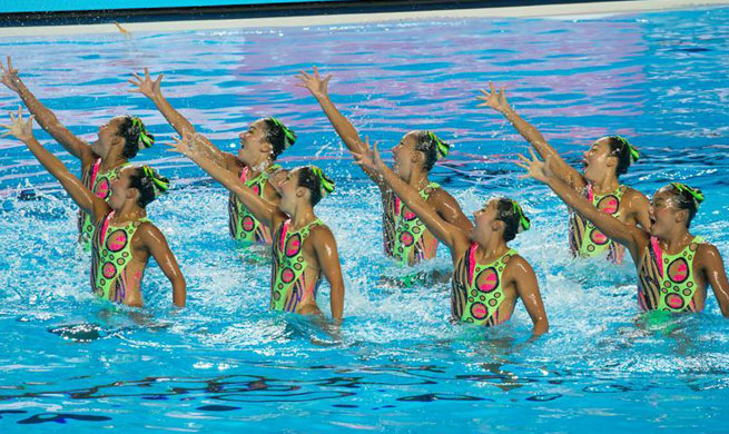 Highlights of synchronized swimming women's team technical preliminary