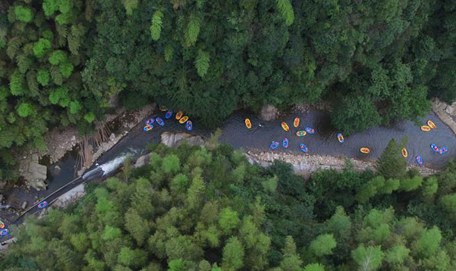 Tourists enjoy summer leisure at Anji County in E China
