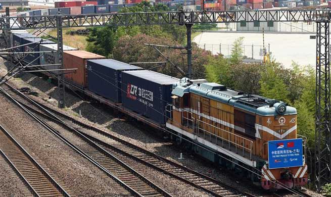In pics: First freight train from Czech's Prague to E China's Yiwu