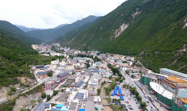 Scene in epicenter of 7.0-magnitude quake in Jiuzhaigou