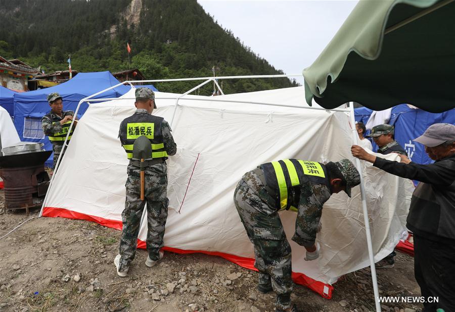 Temporary settlements established in quake-hit Sichuan