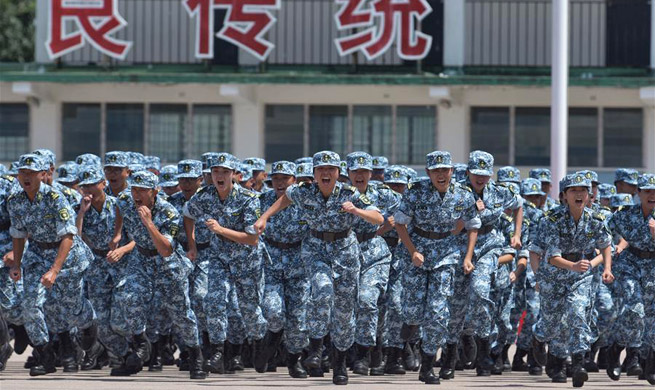 Students attend military trainings camp in HK