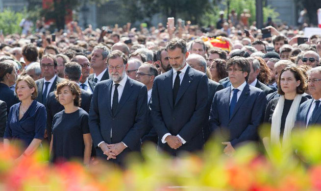 People mourn for terror attack victims in Barcelona