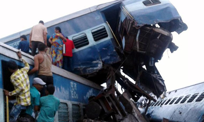 20 killed, 50 injured as train derails in India