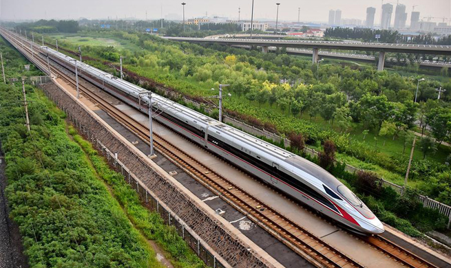 New high-speed trains run on north China lines