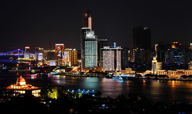 Night view of 9th BRICS summit host city Xiamen