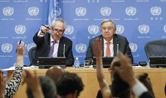Guterres attends press conference on 72nd session of UN General Assembly