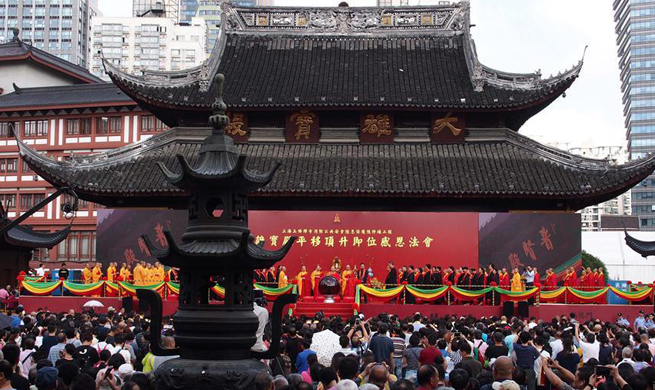 Shanghai temple's historic move completed