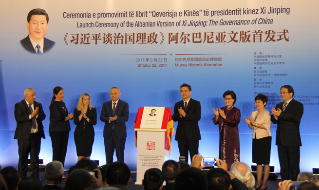 Albanian version of Chinese president's book on governance launched in Tirana